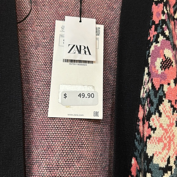 Zara Floral Tapestry Button Cardigan NWT S - Picture 4 of 8
